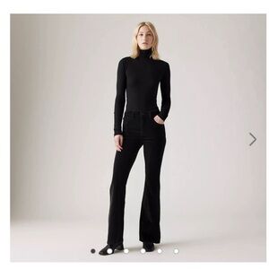 Levis 726 flare size 0 black wash